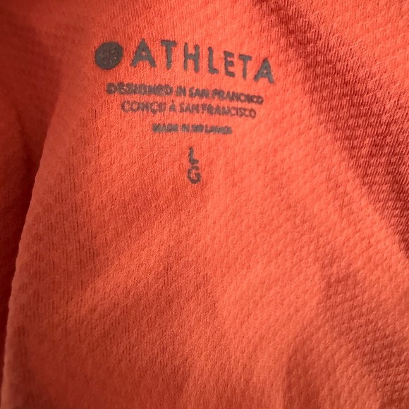 Athleta Conscious Crop Train Logo Bra Top | Soft Persimmon | D-DD Size Large - Picture 7 of 8